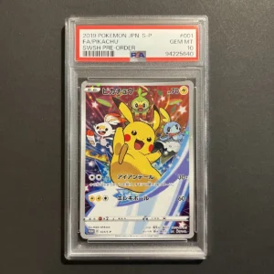Home 24 PSA10 Pokemon Card Pikachu 001/S-P Promo SWSH Pre order GEM MT 2019 Japanese